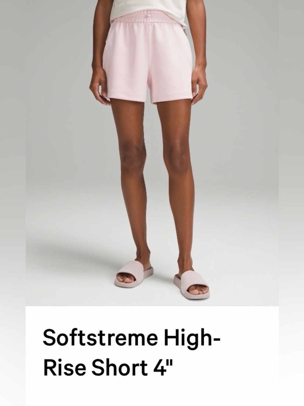 lululemon athletica Softstreme High-Rise Shorts in Light Pink